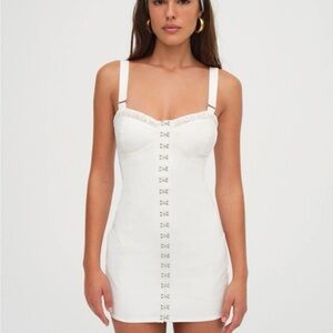 For Love & Lemons Tilly Denim Mini Dress XS